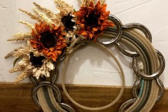 Wreath with Horseshoes, Decorated